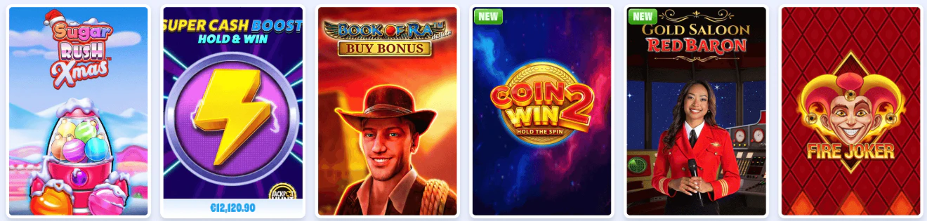 Selección de tragamonedas online y juegos de slots disponibles en Onlyspins Casino